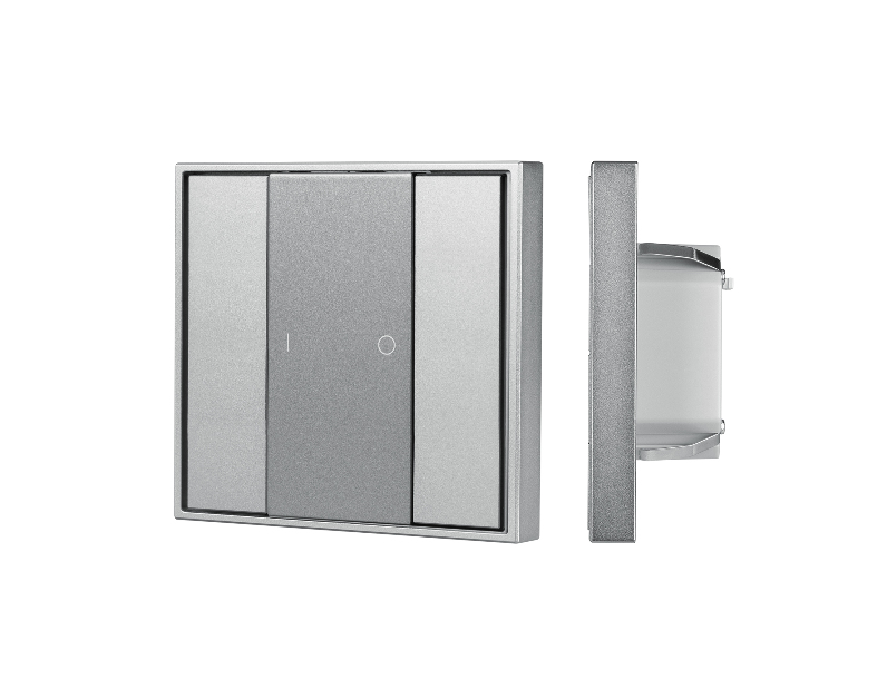 INTELLIGENT ARLIGHT Кнопочная панель DALI-201-23-1G-DIM-DT6-IN Silver (BUS, Frame) (IARL, IP20 Металл, 3 года)