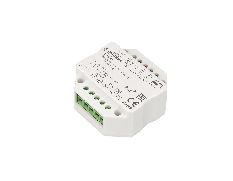 INTELLIGENT ARLIGHT Диммер SMART-0/1-10V-301-72-DIM-PS-IN (230V, 1x3A, 2.4G) (IARL, IP20 Пластик, 5 лет)