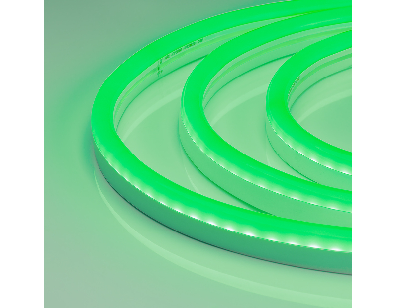 Лента герметичная WAVE-SIDE-A120-12x25mm 230V Green (12 W/m, IP67, 50m, wire x2) (Arlight, Грибовидная форма)