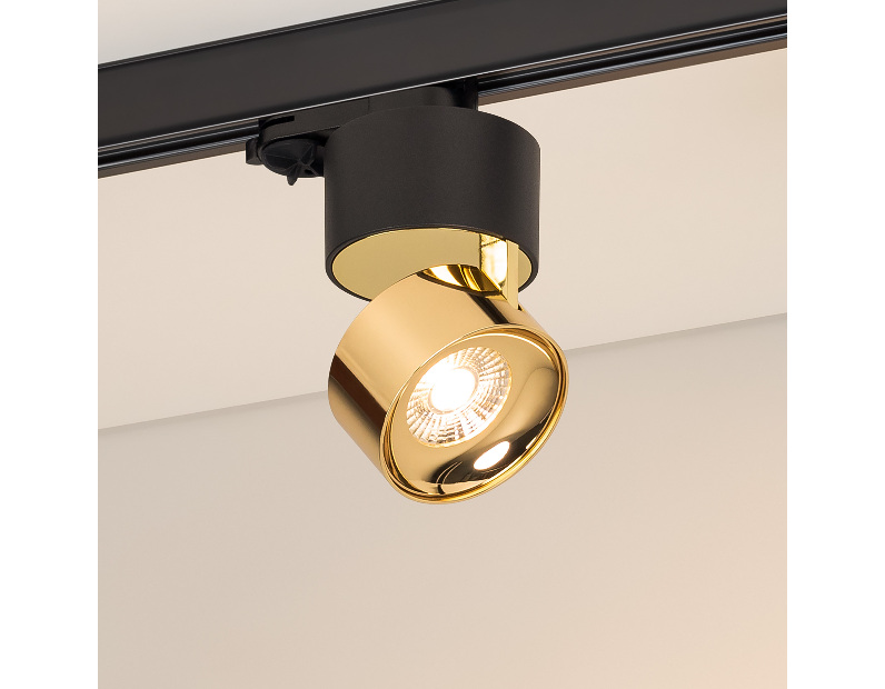 Светильник SP-PLURIO-TRACK-4TR-R77-9W Warm3000 (BK-BRS, 36 deg, 230V) (Arlight, IP20 Металл, 3 года)