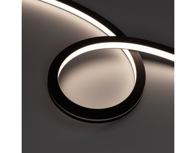 Лента герметичная NOVA-TOP-BLACK-A120-16x15mm 24V Day4000 (10 W/m, IP67, 2835, 5m, wire x2) (Arlight, Вывод боковой, 5 лет)