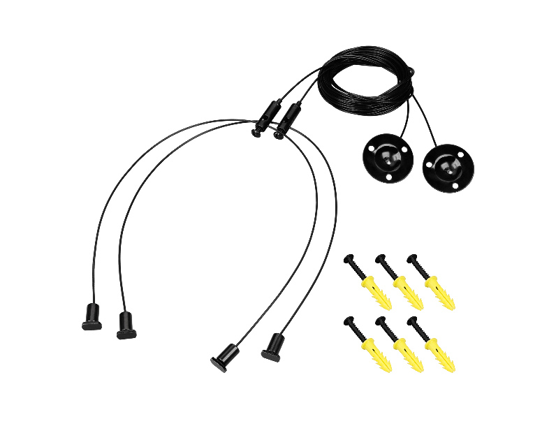 Подвес LINE-6070 2x4m Set BLACK (Pad 9x2mm) (Arlight, Металл)