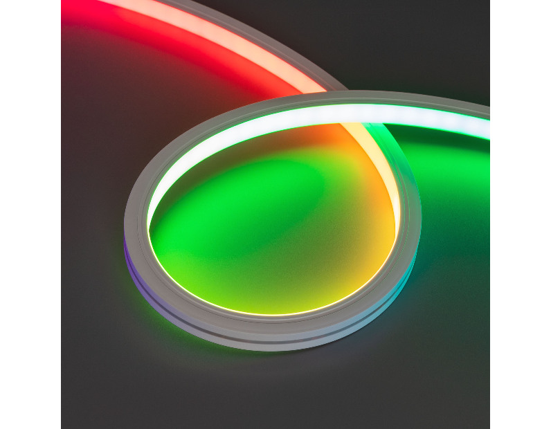 Лента герметичная SPI-WAVE-TOP-G200-18x15mm 24V RGB PX2 (26 W/m, IP54, 5m, wire x1) (Arlight, Вывод прямой, 3 года)