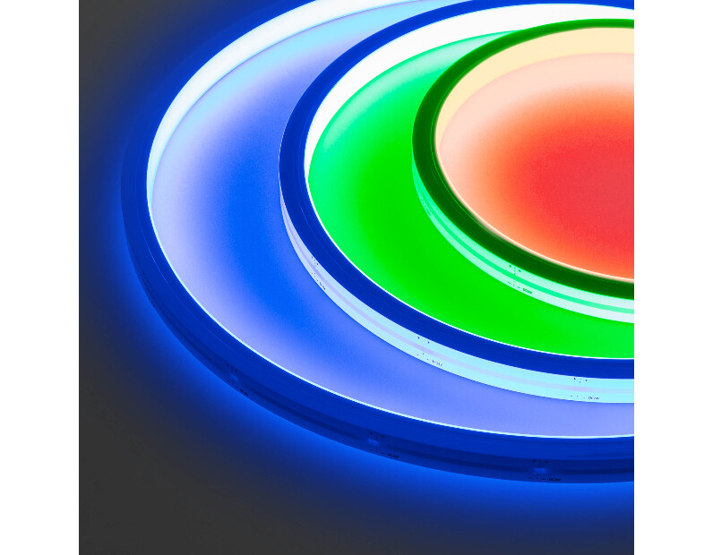 Лента герметичная WAVE-TOP-PU-H120-10x10mm 24V RGB (10 W/m, IP68, 5m, wire x2) (Arlight, Вывод боковой, 3 года)