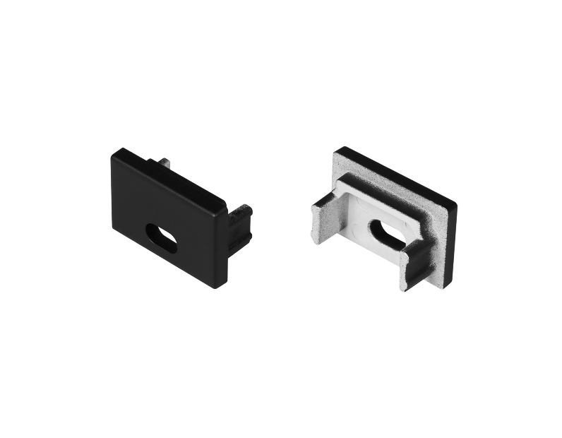 Заглушка SL-SLIM15-H10 BLACK с отверстием (Arlight, Пластик)