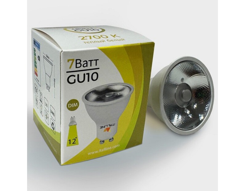 Лампа светодиодная Italline TRIAC GU10 7Вт 2700K HL GU10/7W/2700K DIM