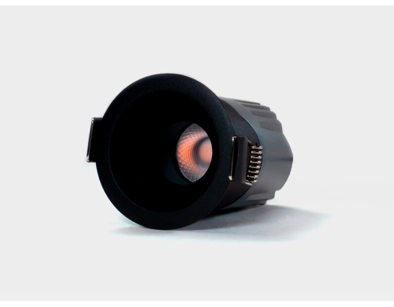 Светильник встраиваемый 7Вт 55° IP65 черный 3000К поворотный RC-D52-7-BL-WW65