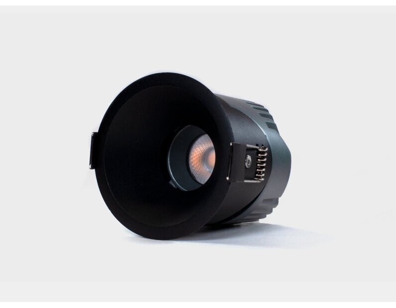 Светильник встраиваемый 12Вт 55° IP65 черный 4000К поворотный RC-D84-12-BL-NW65