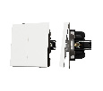 Механизм выключателя двухклавишный проходной SWT-TENDO-MKP2-SFPL-WH (230V, 10A) (Arlight, -)