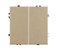 Механизм выключателя двухклавишный проходной SWT-NOBE-MKP2-SFPL-GD (230V, 10A) (Arlight, -)