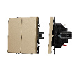 Механизм выключателя двухклавишный проходной SWT-NOBE-MKP2-SFPL-GD (230V, 10A) (Arlight, -)