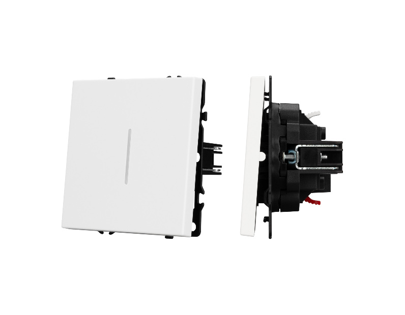 Механизм выключателя одноклавишный проходной LED SWT-NOBE-MKP1-SFPL-L-WH (230V, 10A) (Arlight, -)