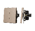Механизм выключателя двухклавишный проходной SWT-TENDO-MKP2-PL-GD (230V, 10A) (Arlight, -)