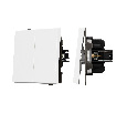 Механизм выключателя двухклавишный проходной SWT-TENDO-MKP2-PL-WH (230V, 10A) (Arlight, -)