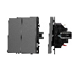 Механизм выключателя двухклавишный проходной SWT-NOBE-MKP2-SFPL-GR (230V, 10A) (Arlight, -)