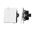 Механизм выключателя двухклавишный непроходной SWT-TENDO-MK02-PL-WH (230V, 10A) (Arlight, -)
