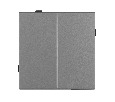 Механизм выключателя двухклавишный непроходной SWT-TENDO-MK02-PL-GR (230V, 10A) (Arlight, -)