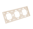 Рамка STEKKER, PFR00-5003-08 3-местная, серия Эмили, кашемир, soft touch
