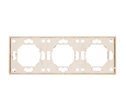 Рамка STEKKER, PFR00-5003-08 3-местная, серия Эмили, кашемир, soft touch
