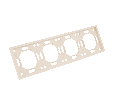 Рамка STEKKER, PFR00-5004-08 4-местная, серия Эмили, кашемир, soft touch
