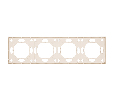 Рамка STEKKER, PFR00-5004-08 4-местная, серия Эмили, кашемир, soft touch