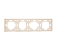 Рамка STEKKER, PFR00-5004-08 4-местная, серия Эмили, кашемир, soft touch