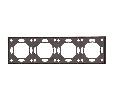 Рамка STEKKER, PFR00-5004-09 4-местная, серия Эмили, антрацит, soft touch