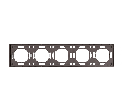 Рамка STEKKER, PFR00-5005-09 5-местная, серия Эмили, антрацит, soft touch