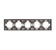 Рамка STEKKER, PFR00-5005-09 5-местная, серия Эмили, антрацит, soft touch