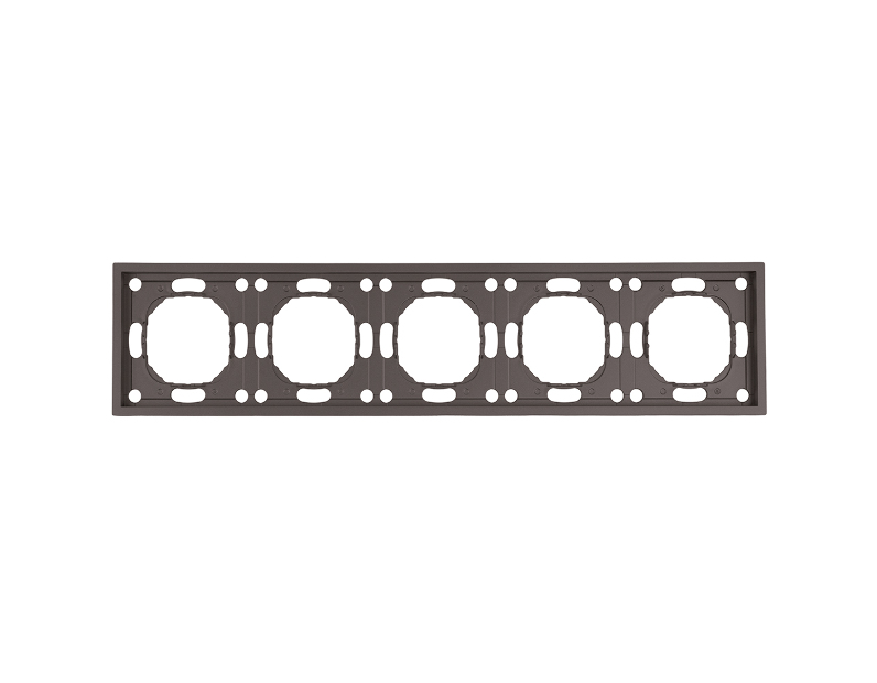 Рамка STEKKER, PFR00-5005-09 5-местная, серия Эмили, антрацит, soft touch