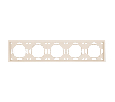 Рамка STEKKER, PFR00-5005-08 5-местная, серия Эмили, кашемир, soft touch