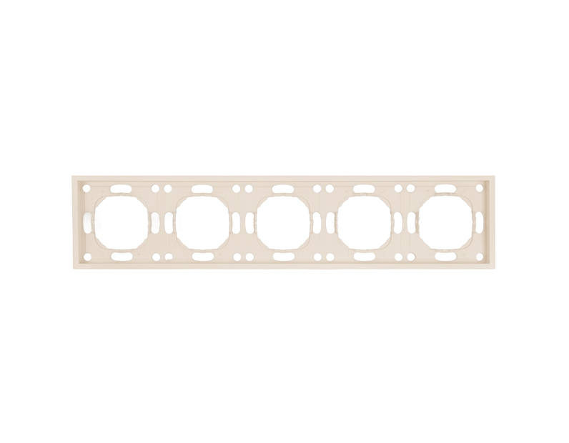 Рамка STEKKER, PFR00-5005-08 5-местная, серия Эмили, кашемир, soft touch
