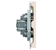 Розетка HDMI 2.0 Type A (механизм), STEKKER, серия Эмили, RST00-5118-08, кашемир, soft touch