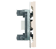 Розетка HDMI 2.0 Type A (механизм), STEKKER, серия Эмили, RST00-5118-08, кашемир, soft touch