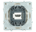 Розетка HDMI 2.0 Type A (механизм), STEKKER, серия Эмили, RST00-5118-08, кашемир, soft touch