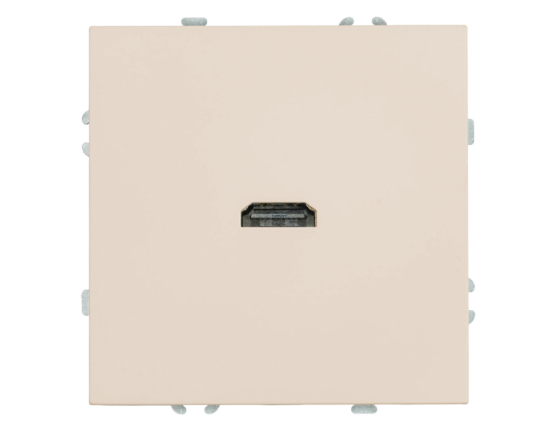 Розетка HDMI 2.0 Type A (механизм), STEKKER, серия Эмили, RST00-5118-08, кашемир, soft touch