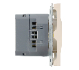 Розетка 1-местная з/ш с/з 16А + USB + Type C (механизм), STEKKER, 250В, 20W, серия Эмили, RST16-5119-08, кашемир, soft touch