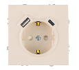 Розетка 1-местная з/ш с/з 16А + USB + Type C (механизм), STEKKER, 250В, 20W, серия Эмили, RST16-5119-08, кашемир, soft touch