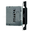 Розетка 1-местная з/ш с/з 16А + USB + Type C (механизм), Stekker, 250В, 20W, серия Эмили, черный уголь, soft-touch, RST16-5119-05