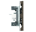 Розетка TV + компьютерная RJ-45 (механизм), STEKKER, серия Эмили, RST00-5106-09, антрацит, soft touch