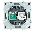 Розетка TV + компьютерная RJ-45 (механизм), STEKKER, серия Эмили, RST00-5106-09, антрацит, soft touch