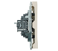 Розетка компьютерная 1-местная RJ-45 (механизм), серия Эмили, RST00-5117-08, кашемир, soft touch