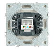 Розетка компьютерная 1-местная RJ-45 (механизм), серия Эмили, RST00-5117-08, кашемир, soft touch