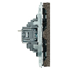 Розетка компьютерная 1-местная RJ-45 (механизм), STEKKER, серия Эмили, RST00-5117-09, антрацит, soft touch