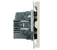 Розетка 2-местная USB + Type C (механизм), STEKKER, 250В, 20W, серия Эмили, RST10-5115-08, кашемир, soft touch