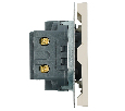 Розетка 2-местная USB + Type C (механизм), STEKKER, 250В, 20W, серия Эмили, RST10-5115-08, кашемир, soft touch
