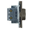 Выключатель диммирующий (механизм), STEKKER, 250В, 500W, серия Эмили, RSW10-5106-09, антрацит, soft touch