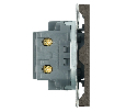 Розетка 2-местная USB + Type C (механизм), STEKKER, 250В, 20W, серия Эмили, RST10-5115-09, антрацит, soft touch