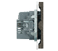 Розетка 2-местная USB + Type C (механизм), STEKKER, 250В, 20W, серия Эмили, RST10-5115-09, антрацит, soft touch