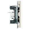 Розетка TV + компьютерная RJ-45 (механизм), STEKKER, серия Эмили, RST00-5106-08, кашемир, soft touch